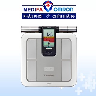 Cân đo chỉ số cơ thể & lượng mỡ omron hbf-375 dùng 8 cảm biến để đo toàn bộ cơ thể