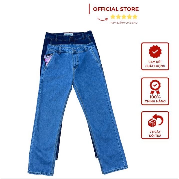 Quần jeans nam ống suông túi chéo trung niên không ly Rockstar chất đẹp 8668 ®️