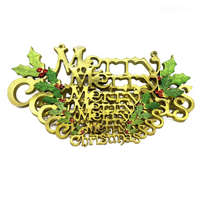 Phụ Kiện Trang Trí Noel Chữ MERRY CHRISMAS 3D Size Đại 25 Cm