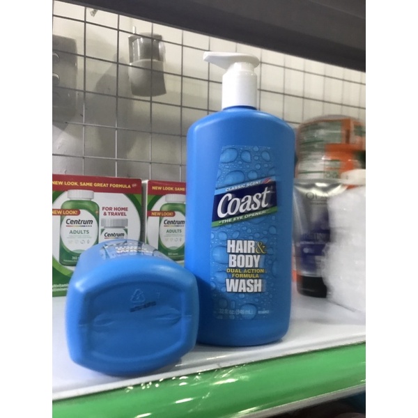 Sữa tắm gội Coast Hair & Body Wash cho nam 946ml có vòi