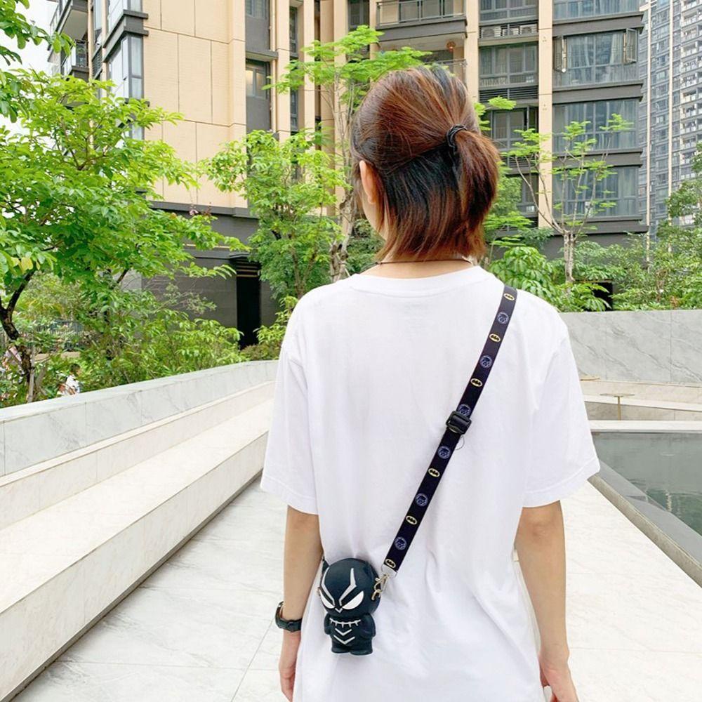 Túi Đeo Vai Mini Bằng Silicon Hình Báo / Người Dơi / Captain America Dễ Thương Cho Bé Trai