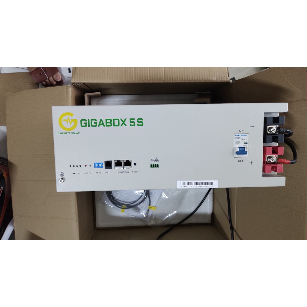 PIN LITHIUM GIGABOX 5S 5KWH 5,12V 100AH LIFEPO4 - BẢO HÀNH 05 NĂM CHÍNH HÃNG