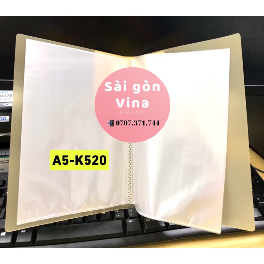 Bìa Đựng Hồ Sơ A5 Bằng Nhựa 20/30/40/60/80/100 Lá Đựng Hồ Sơ Tài Liệu