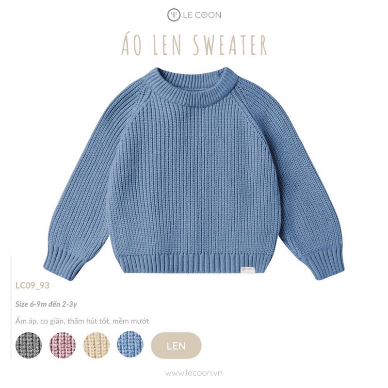 Le coon LC0993 áo len sweater cho bé 6m-3y
