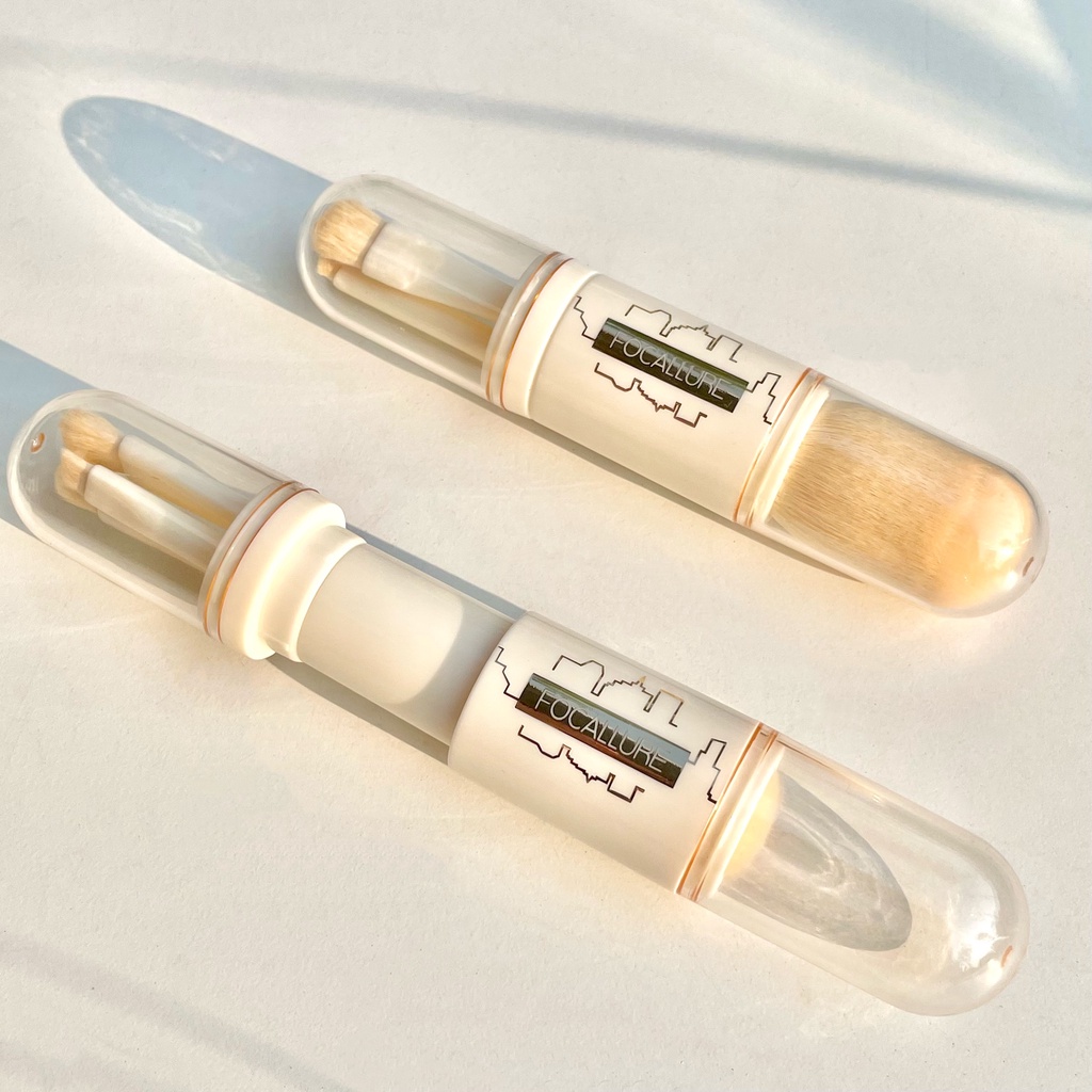 Bộ 4 cọ trang điểm FOCALLURE 4 trong 1 thiết kế thu gọn được tiện dụng