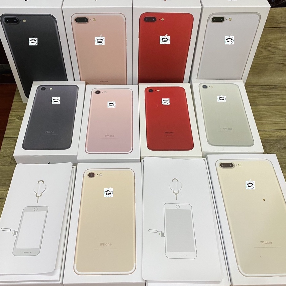 (Box) Hộp đựng 7G , 7plus màu đỏ, đen, vàng, hồng, trắng, tặng cây lấy sim