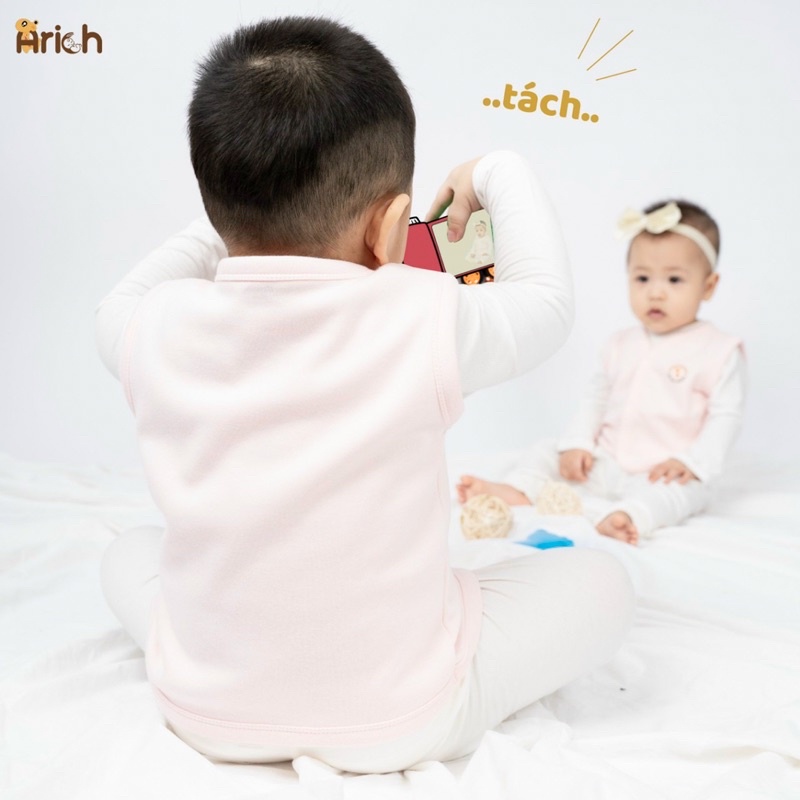 Áo ghi lê Arich vải sợi tre cao cấp siêu mềm ấm cho bé