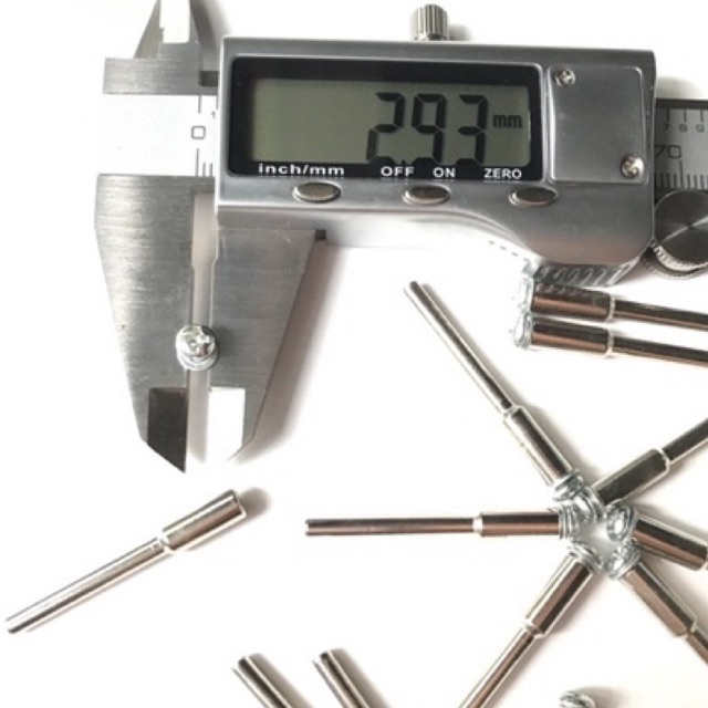 Trục kẹp đĩa cắt lỗ vít 3mm cán 3mm