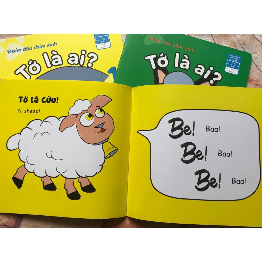 Sách tập đọc cho bé - Đoán dấu chân xinh - Tớ là ai? (3 cuốn) | dạy kỹ năng sống cho bé 2-6 tuổi