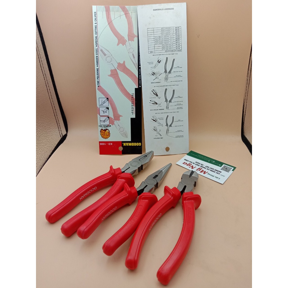 Kìm bằng - kìm cắt - kìm nhọn GOODMAN 8inch