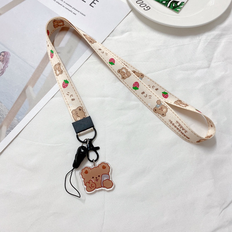 Dây Đeo Điện Thoại/Thẻ Tên Họa Tiết Hoạt Hình Dễ Thương