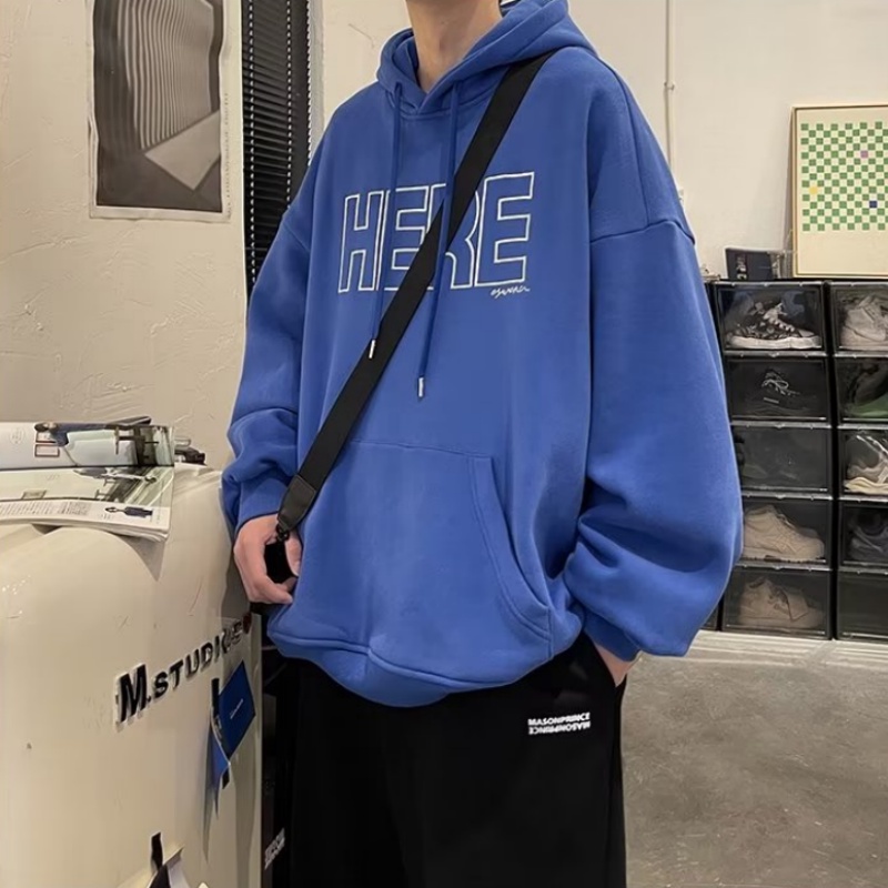 Áo Hoodie Dáng Rộng Có In Chữ Thời Trang Phong Cách Hàn Quốc Cho Nam