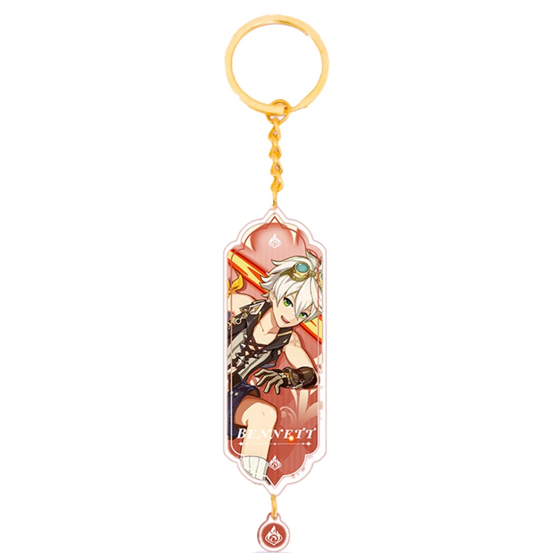 Tmdbyx Móc Chìa Khóa Acrylic Hình Nhân Vật Anime Genshin Va Chạm Yae Miko Xiao Ganyu Zhongli Diluc Klee Quà Tặng Trang Sức Nam Nữ
