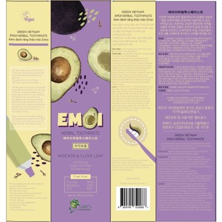 Kem đánh răng thảo mộc thuần chay EMOI