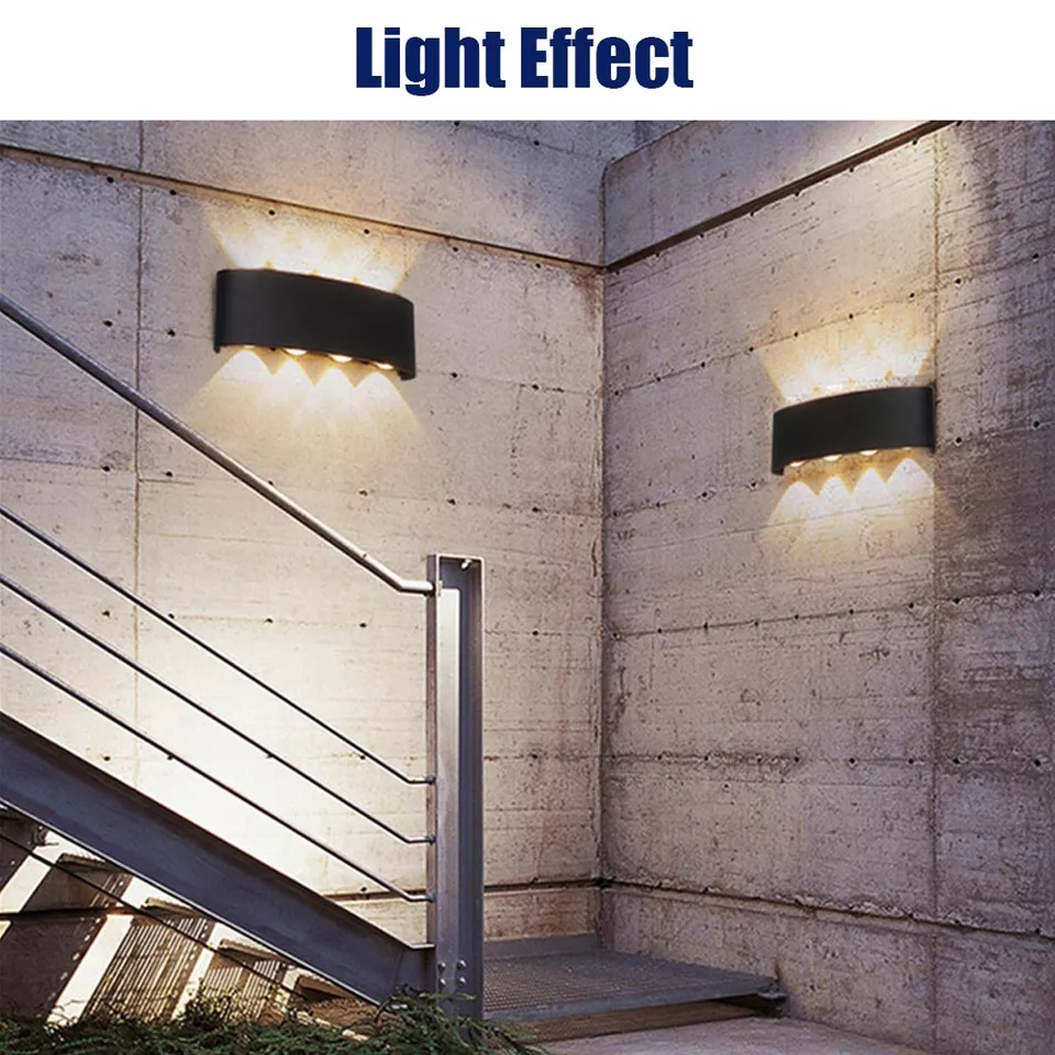 Đèn Hắt Tường, Đèn Cầu Thang Loại 8 Mắt Ánh Sáng Vàng Thiết Kế Kháng Nước Kháng Bụi IP 66 - Bảo Hành 12 Tháng