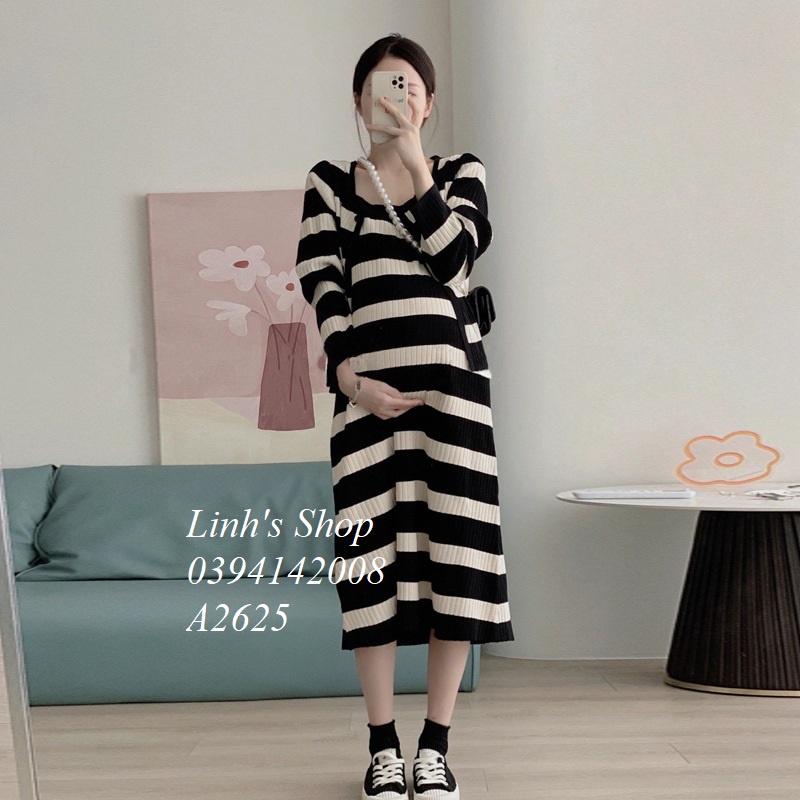 Set Áo Váy Len Chất Đẹp Dày Dặn A2625 Quảng Châu Cao Cấp