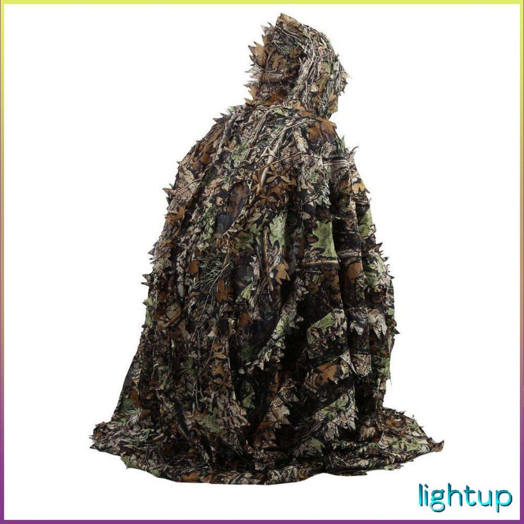 Lá 3D ngụy trang Poncho CloStealth Suits Bộ quần áo CS ngoài trời Woodland [7/11]