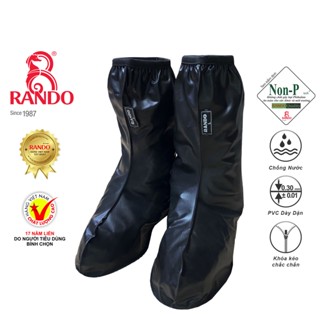 Giày Boots Che Mưa Chống Nước Bền Bỉ, RANDO Chính Hãng, Bọc Bảo Vệ Giày Dành Cho Nam Nữ