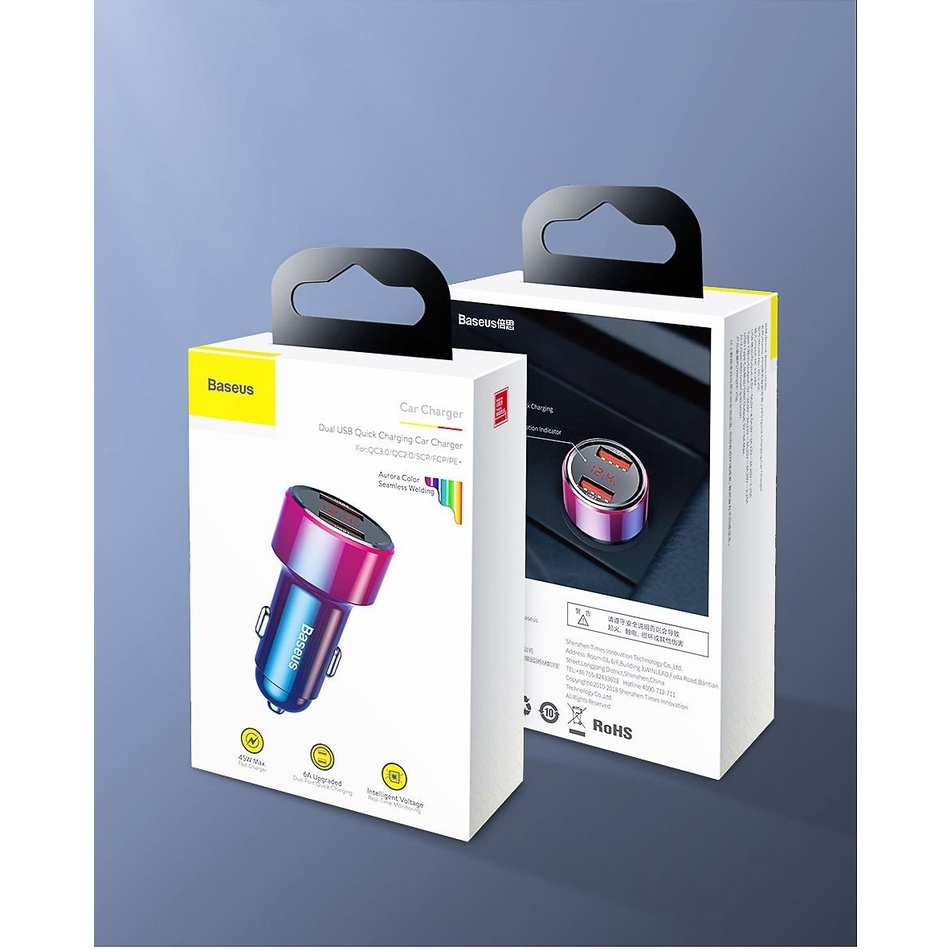 Bộ tẩu sạc nhanh đa năng dùng cho xe hơi Baseus Magic Series Quick Charge
