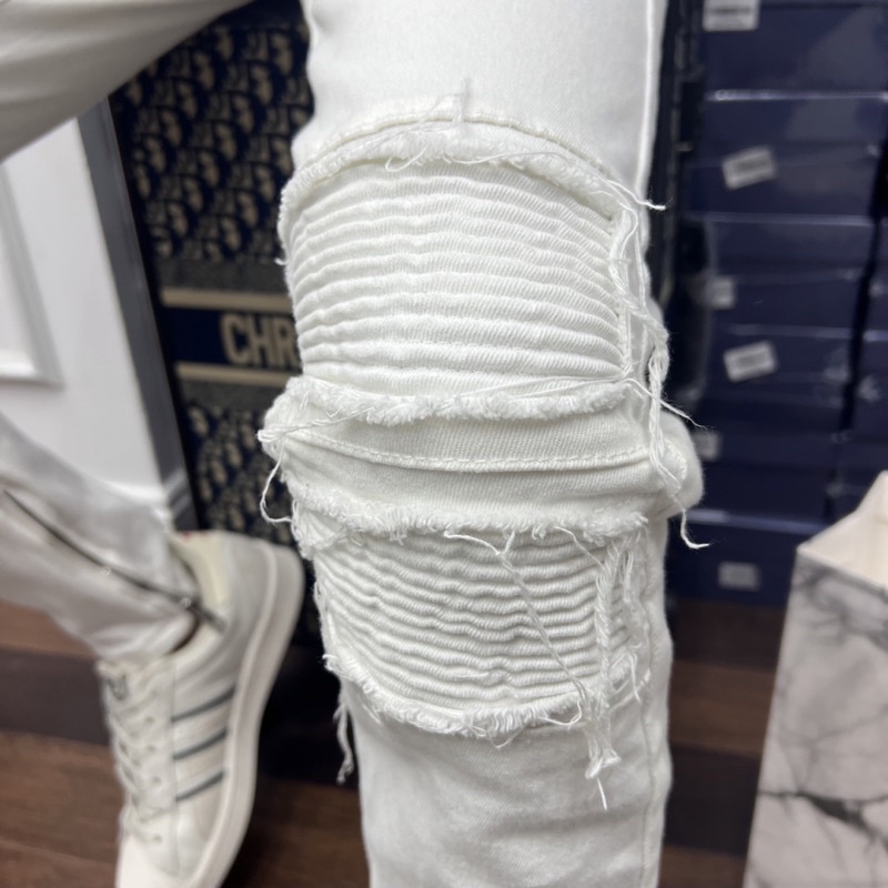 Quần Jean Dài Nam Màu Trắng Phong Cách Thời Trang Cao Cấp