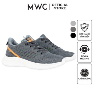 Giày MWC 5356 - Giày Thể Thao Nam, Giày Sneaker Vải Màu Đen Xám Năng Động Nam Tính