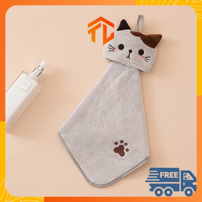 ⭐️KHĂN LAU TAY  CÓ MÓC TREO-SIÊU THẤM NƯỚC HÌNH THÚ CƯNG