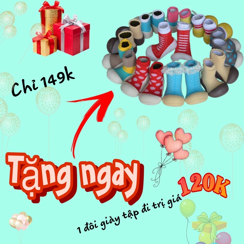 Giày tập đi chống trượt đế cao su dành cho bé nhãn hiệu BJKA