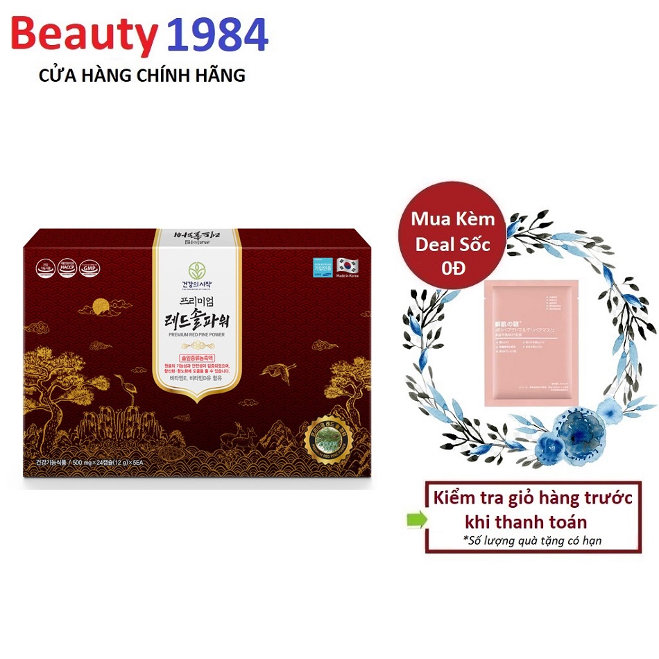 Tinh dầu thông đỏ Premium Red Pine Power 120 viên - Phòng chống xơ cứng động mạch, giảm béo, chống l