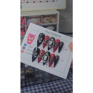 Nailbox Thiết Kế Đỏ Đen