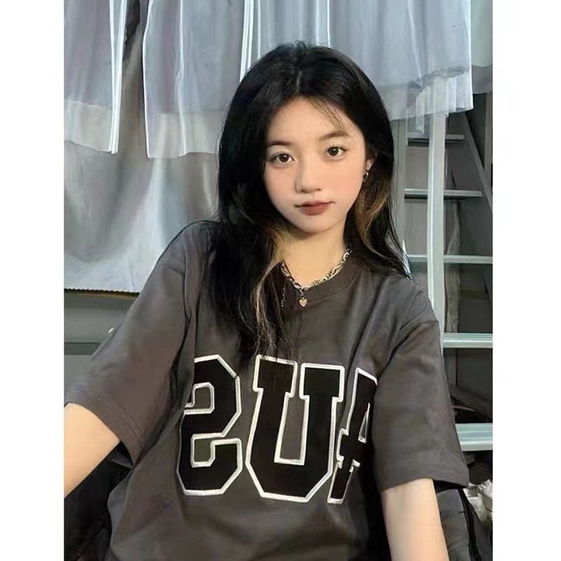 NRVP Áo Thun Unisex Mùa Hè Dáng Suông Tay Cộc Phong Cách Hàn Quốc Cho Nam Nữ