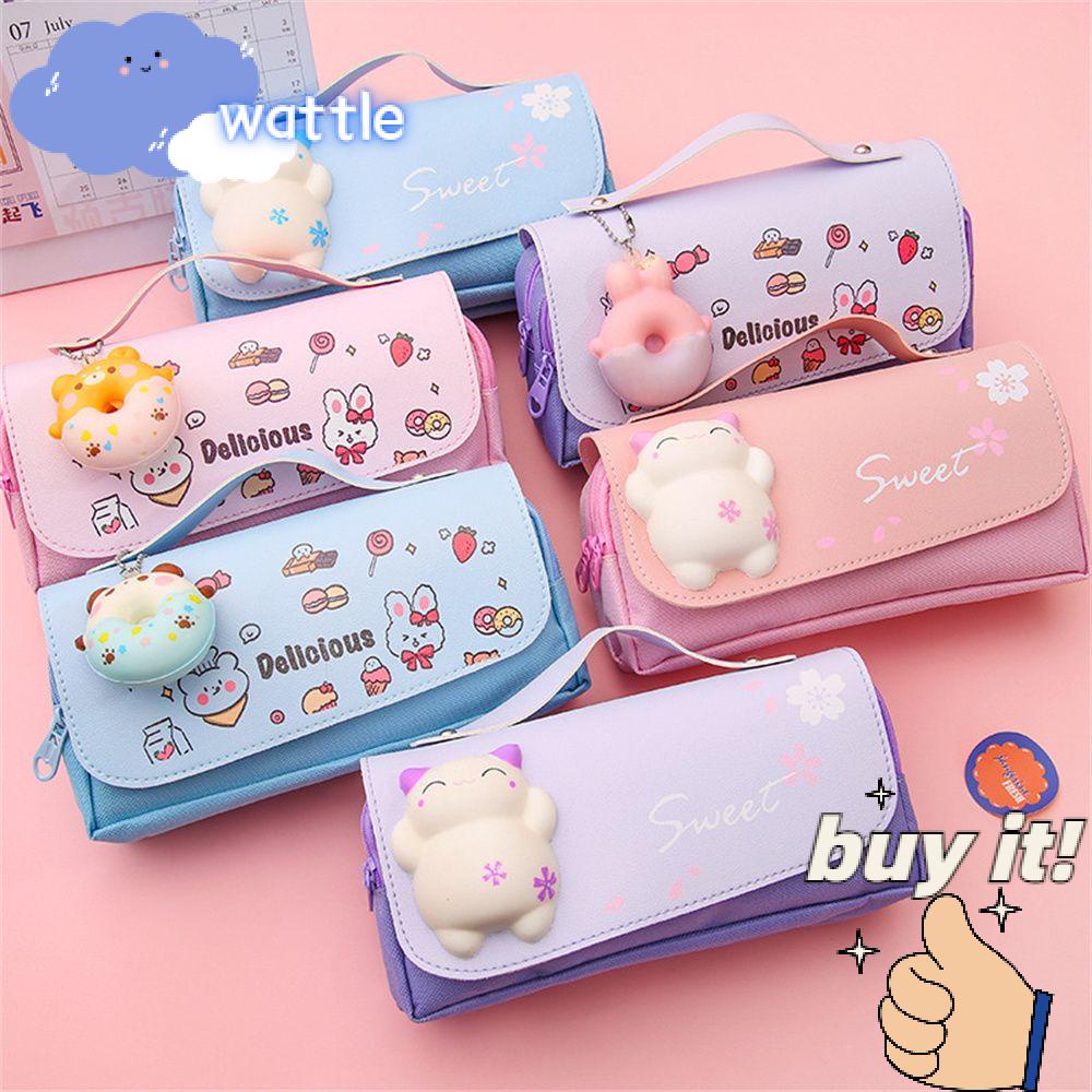 Túi Đựng Bút Họa Tiết Mèo Xinh Xắn Nhỏ Gọn Tiện Dụng