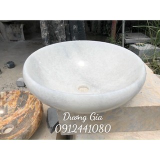 Lavabo đá tự nhiên trắng muối ( chỉ lavabo)