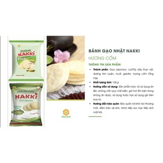 Bánh gạo Nhật Nakki hương cốm 135g