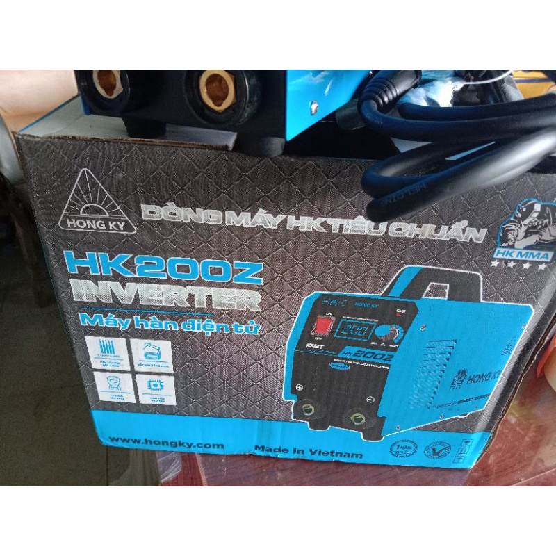 MÁY HÀN QUE ĐIỆN TỬ HỒNG KÝ HK 200Z INVERTER BH12T hàng chính hãng