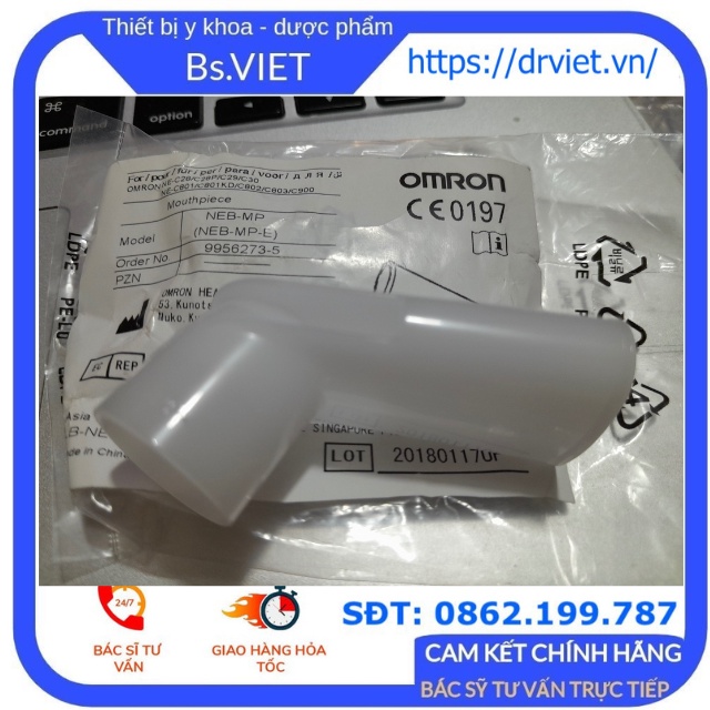 Ống ngậm Mouthpiece Omron NE-C28, C29,C30,C28P chính hãng - Phụ kiện cho máy xông khí dung Ormron