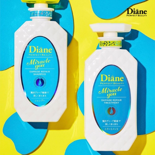 Combo 3 Dầu gội xả + Serum phục hồi hư tổn dành cho tóc nhuộm tẩy Diane Miracle You Damage Repair & Treatment 450ml*2