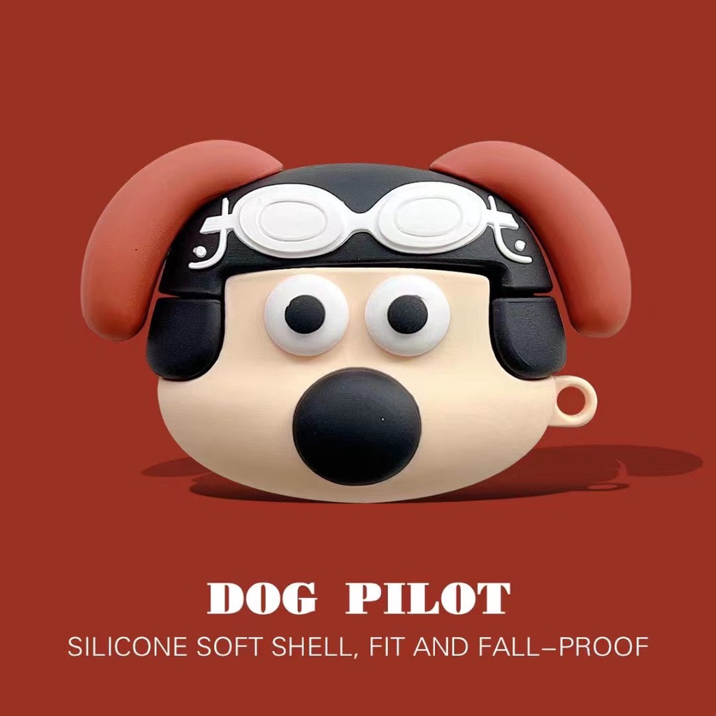 For Baseus WM01 Case Baseus WM02 Silicone Soft Case Protector Cartoon Astronaut Baseus E3 Shockproof Case Protective Case Baseus M2 Case Creative Bulldog Cute Dinosaur Baseus W04 Pro Case Baseus Encok WM01 Cover