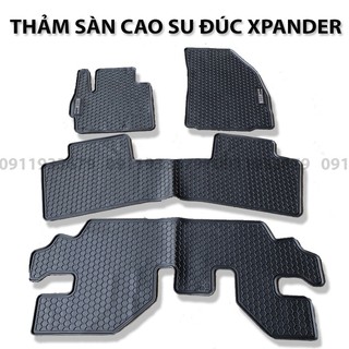 Hcm- thảm sàn cao su đúc xe mitsubishi xpander 2018-2022 ,thảm lót 3 hàng ghế màu đen,