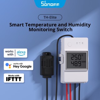 Sonoff TH ELITE Công Tắc Điều Khiển Nhiệt Độ Thông Minh 16A / 20A WiFi THR316D / 20D Cho Google