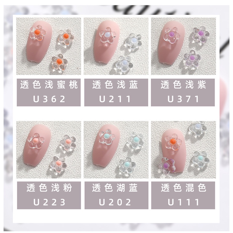 Phụ Kiện Trang Trí Móng Tay Trong Suốt Bằng Resin DIY