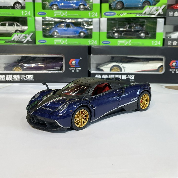 Mô hình xe kim loại PAGANI HUAYRA Roadster tỉ lệ 1:24 hãng Chezhi cực đẹp, xe đồ chơi để bàn trang trí, xe mô hình 1:32