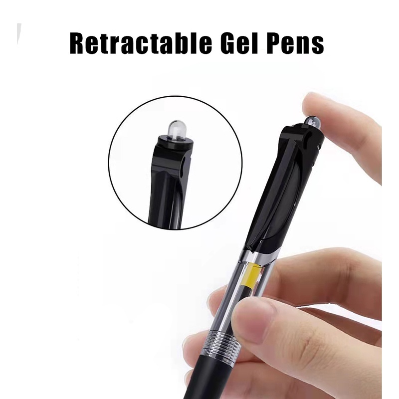 Bút ký gel nước ngòi 0.5mm xoay 360 độ I Ruột thay xanh đỏ đen