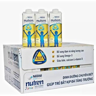 Thùng 24 hộp sữa nước nestle nutren junior vị vani 200ml.