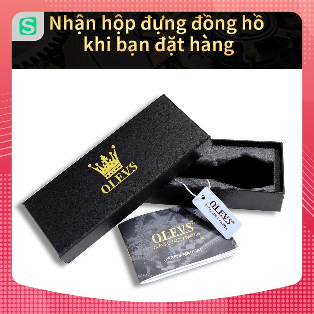Đồng hồ nam chính hãng OLEVS 2878 dây da bò  chống vô nước sâu  hiệu ứng phát sáng