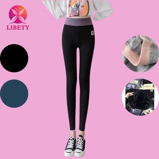 Quần legging nữ lót lông giữ nhiệt Quần dài giữ nhiệt lót lông co giãn cạp cao