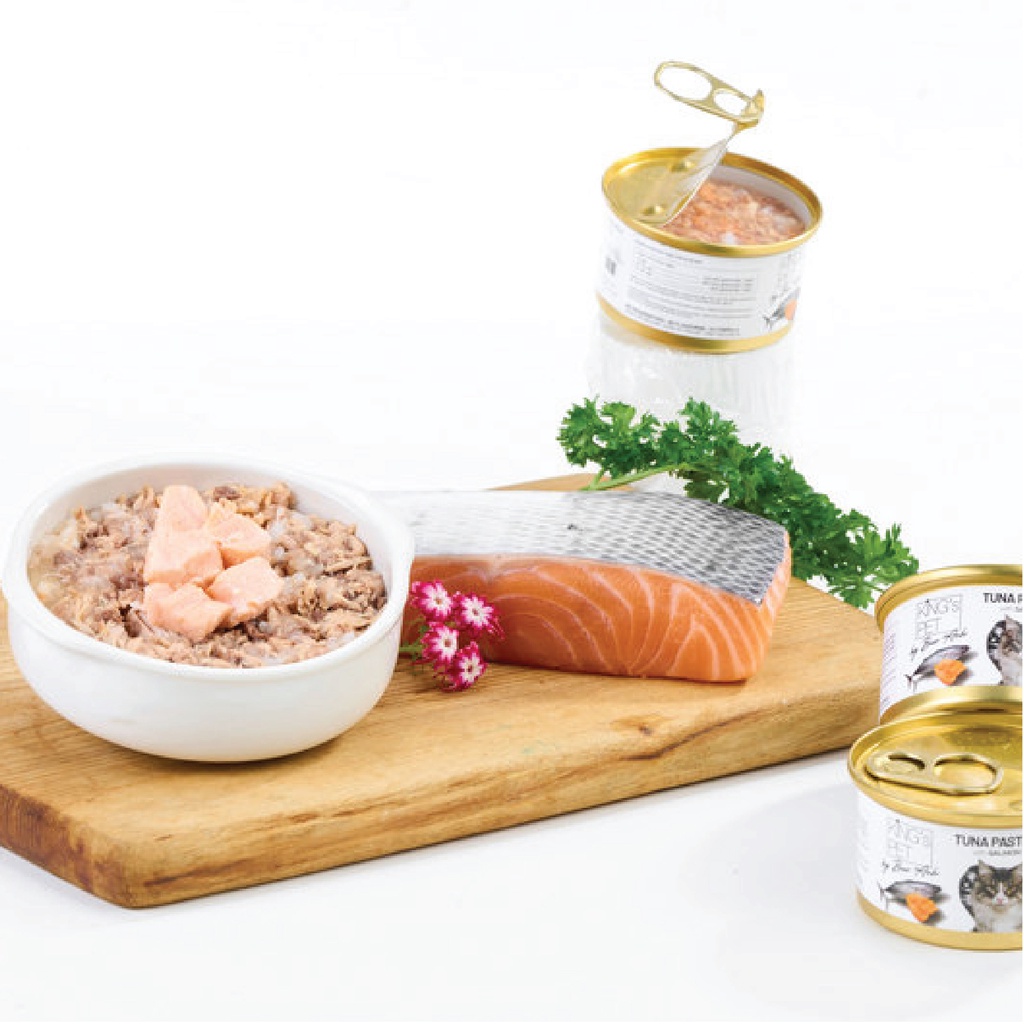 Pate cá ngừ Jelly Topping King's Pet Bảo Anh lon 80g - CirclePet