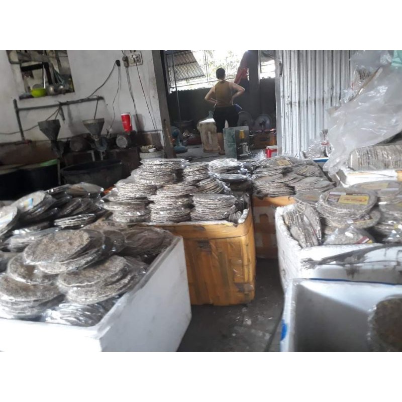 10 cái Bánh đa vừng đen, bánh khô đô lương