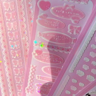 miếng dán sticker trang trí toploader, sổ, thiệp Hàn QUốc