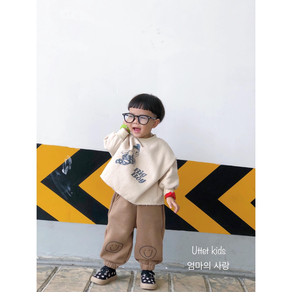 ÁO SWEATER BIGBOY CÓ LÓT LÔNG DÀNH CHO BÉ GÁI VÀ BÉ TRAI MÙA THU ĐÔNG