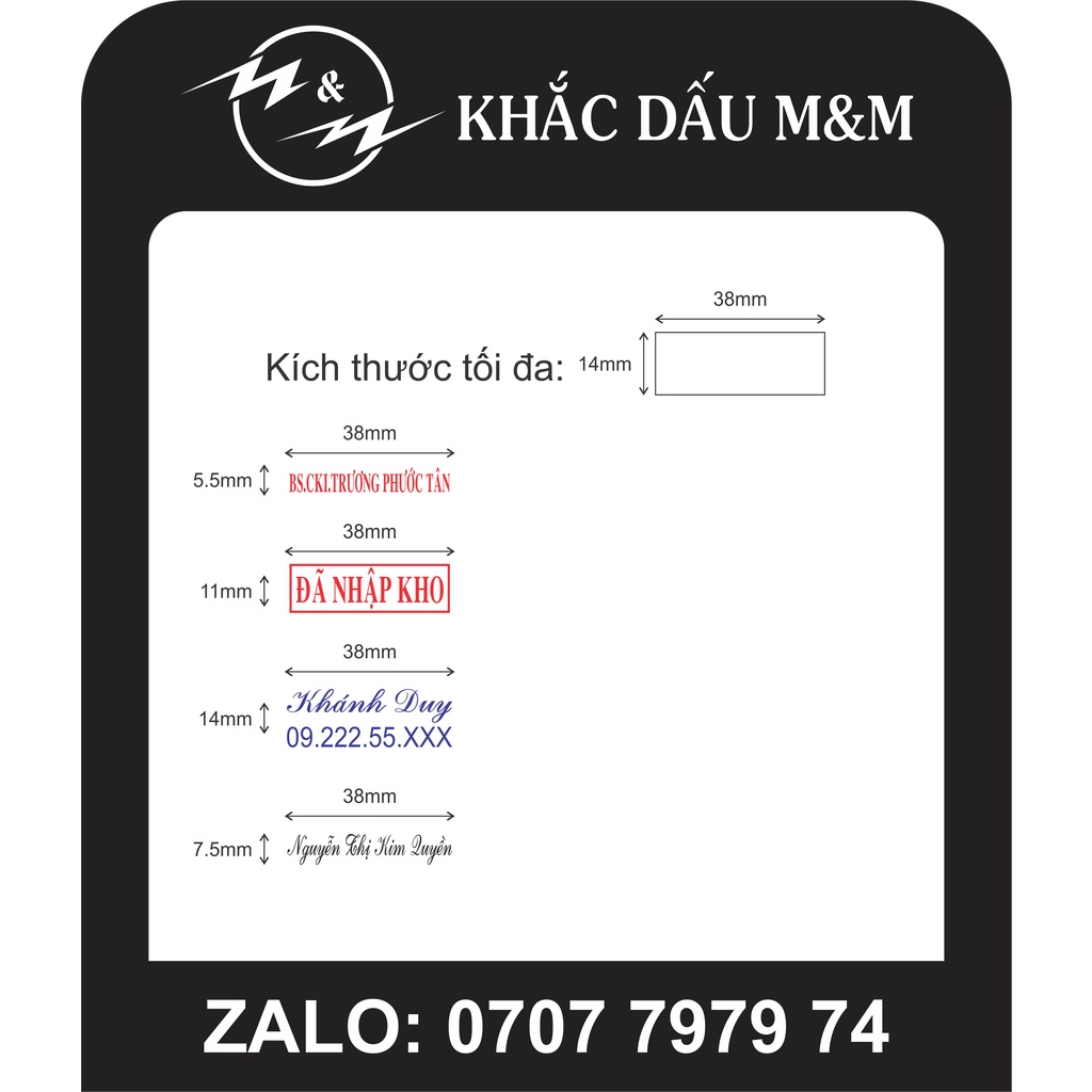 Khắc Con Dấu Tên Rõ Đẹp, Mộc Tên, Dấu Vuông 1-2 Dòng Theo Yêu Cầu Có Sẵn Mực, Hiệu Shiny S222 - 38mm x 14mm Chính Hãng